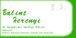 balint herenyi business card