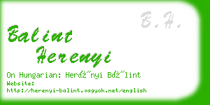 balint herenyi business card